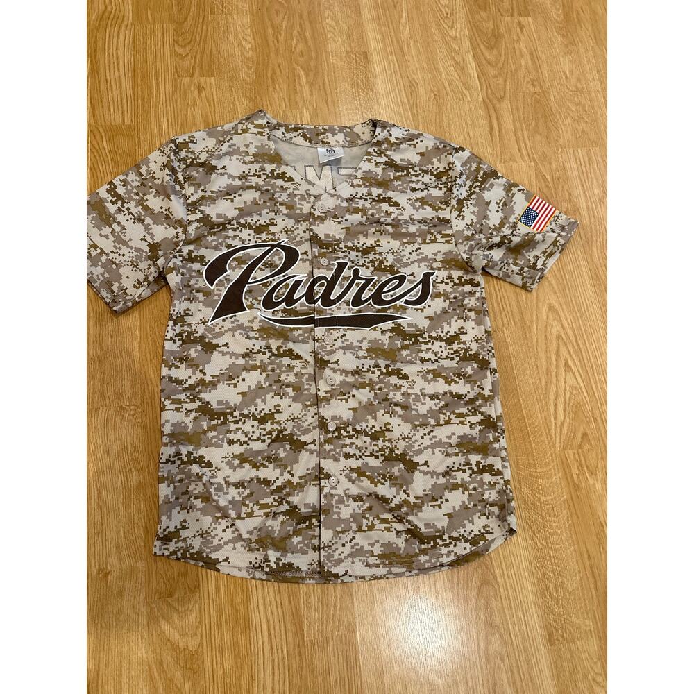 San Diego Padres Matt Kemp #27 Camouflage Jersey, Size Small